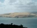 New Zealand; Hokianga Harbor;  Amazingly huge sand dunes across the harborx
