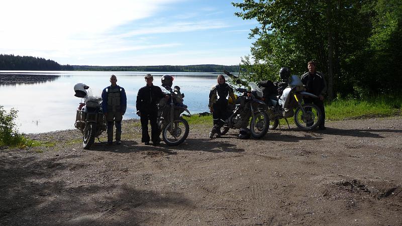 bc2ak-P0166.JPG - Alaska trip 08; bc2ak; Punchaw Lake campsite; BC2AK bikes