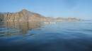 Loreto, Baja Feb 2006, Paula paddleing on glass, crossing form Punta Baja to Isla Densante? * Feb 10, 2006 - 08:24 AM