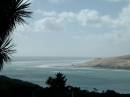 New Zealand; Hokianga Harbor;  Amazingly huge sand dunes across the harborx