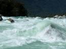 New Zealand; Waiatoto Jet Boat ride on the Waiatoto from the sea to the southern alps; Sharks tooth, end of the line;