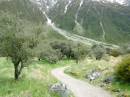 New Zealand; Aproach to Mount Cook;